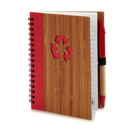 Quaderno ad Anelli con Penna Pincello AR1810137 1 x 16 x 12 cm Bambù (12 Unità)