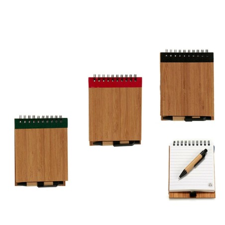 Quaderno ad Anelli con Penna Pincello AR1810135 1 x 10 x 13 cm Bambù (24 Unità)