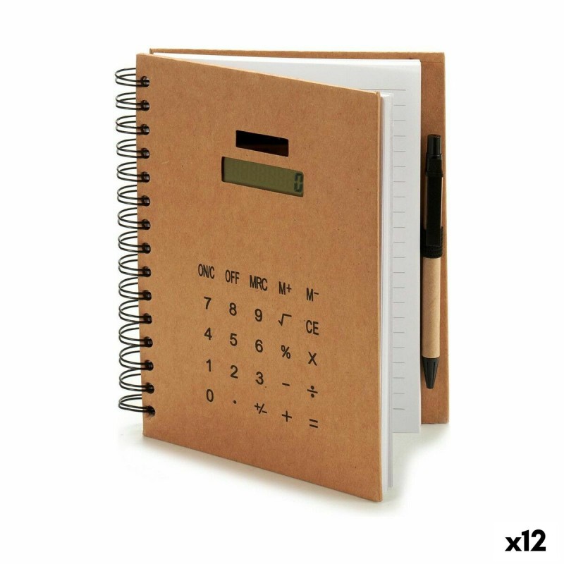 Quaderno ad Anelli con Penna Pincello AR1810114 2,5 x 21 x 18 cm Calcolatrice (12 Unità)
