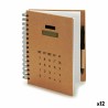 Quaderno ad Anelli con Penna Pincello AR1810114 2,5 x 21 x 18 cm Calcolatrice (12 Unità)