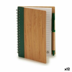 Quaderno ad Anelli con Penna Pincello AR1810133 1 x 16 x 12 cm Bambù (12 Unità)