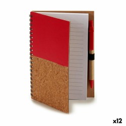 Quaderno ad Anelli con Penna Pincello 1711112 12,5 x 18 cm Legno (12 Unità)