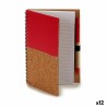 Quaderno ad Anelli con Penna Pincello 1711112 12,5 x 18 cm Legno (12 Unità)