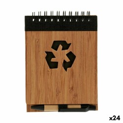 Quaderno ad Anelli con Penna Pincello AR1810139 1 x 10 x 13 cm Bambù (24 Unità)
