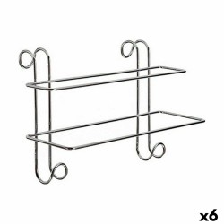 Portasciugamani W4294 Argentato Metallo 14 x 20 x 39 cm (6 Unità)