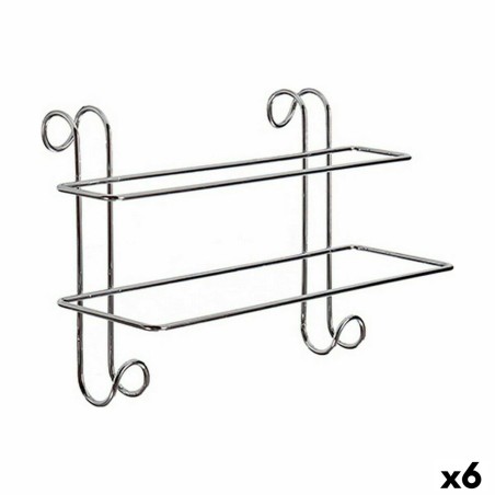 Portasciugamani W4294 Argentato Metallo 14 x 20 x 39 cm (6 Unità)