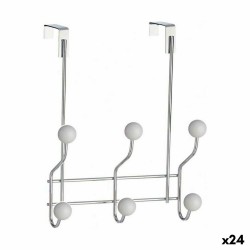 Appendiabiti per Porte Berilo W4742-6H Bianco Metallo Plastica 10 x 22 x 26 cm (24 Unità)