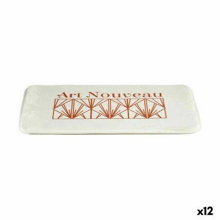 Tappeto da bagno Berilo Art Nouveau Bianco Bronce 40 x 1,5 x 60 cm (12 Unità)