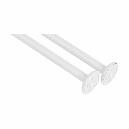 Bastone per Tende Berilo B0769L Bianco Alluminio 80 cm Di Doccia (24 Unità)
