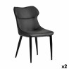 Poltrona Nero Antracite Acciaio 49 x 86 x 60 cm (2 Unità)