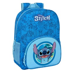 Zaino Scuola Stitch Azzurro 33 x 42 x 14 cm