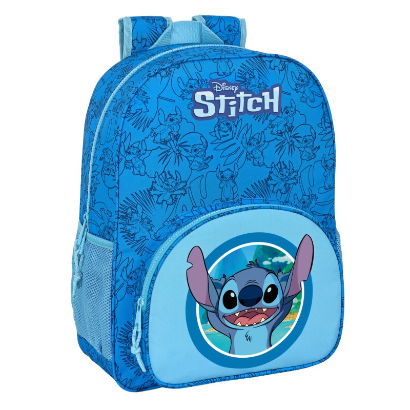Zaino Scuola Stitch Azzurro 33 x 42 x 14 cm Zaino Scuola Stitch Azzurro 33 x 42 x 14 cm