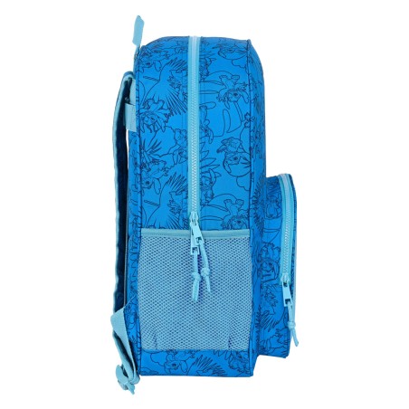 Zaino Scuola Stitch Azzurro 33 x 42 x 14 cm