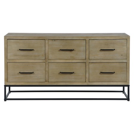 Credenza DKD Home Decor Nero Naturale Metallo Legno MDF 120 x 40 x 64 cm