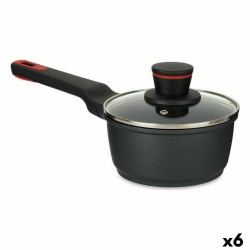 Casseruola con Coperchio Kinvara 77782 Nero Alluminio Bachelite Ø 16 cm (6 Unità)