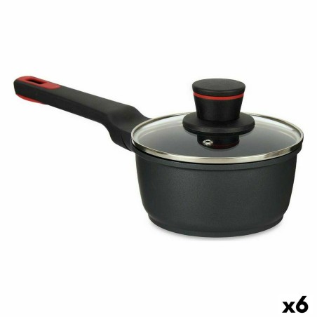Casseruola con Coperchio Kinvara 77782 Nero Alluminio Bachelite Ø 16 cm (6 Unità)