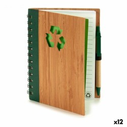 Quaderno ad Anelli con Penna Pincello AR1810136 1 x 18 x 14 cm Bambù (12 Unità)