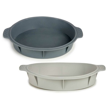 Stampo per Dolci Kinvara HH156 Grigio chiaro Grigio scuro Silicone 30 x 4,5 x 26 cm Rotondo (6 Unità)