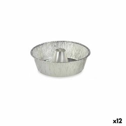 Stampo per Budino Kinvara 30287C Argentato Alluminio 25 x 7,7 x 25 cm Monouso Flan (12 Unità)