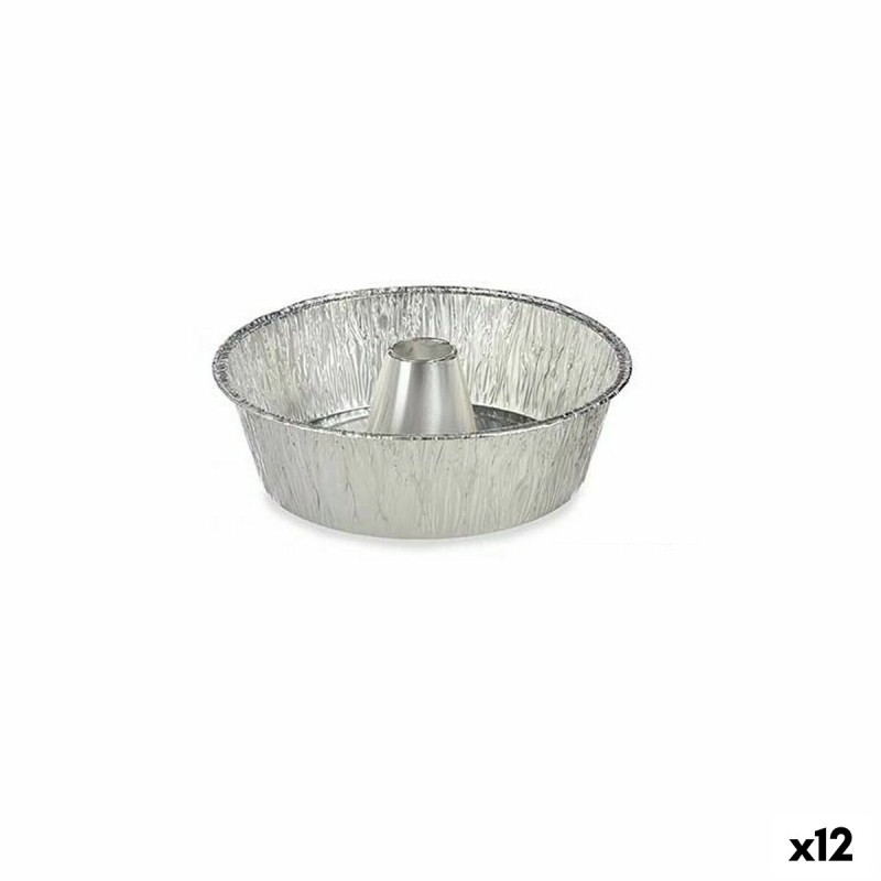Stampo per Budino Kinvara 30287C Argentato Alluminio 25 x 7,7 x 25 cm Monouso Flan (12 Unità) Stampo per Budino Kinvara 30287C Argentato Alluminio 25 x 7,7 x 25 cm Monouso Flan (12 Unità)