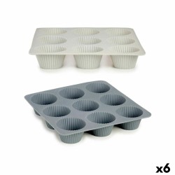 Teglia per Muffin Kinvara HH421 Grigio chiaro Grigio scuro 22 x 3 x 22 cm Muffin (6 Unità)