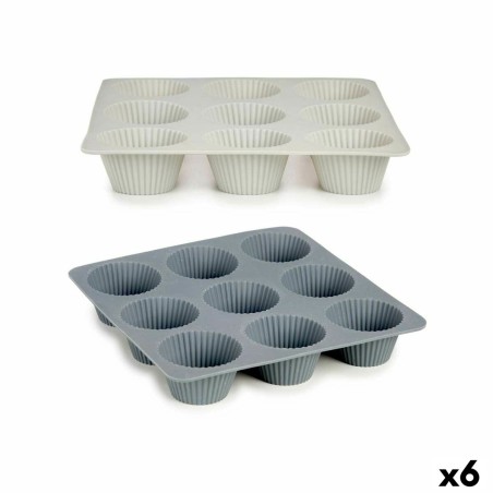 Teglia per Muffin Kinvara HH421 Grigio chiaro Grigio scuro 22 x 3 x 22 cm Muffin (6 Unità)