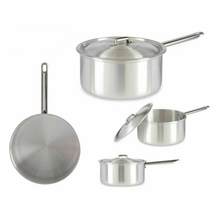 Casseruola con Coperchio Kinvara 100022 Argentato Alluminio 4 L 24,5 x 12 x 41 cm (10 Unità)