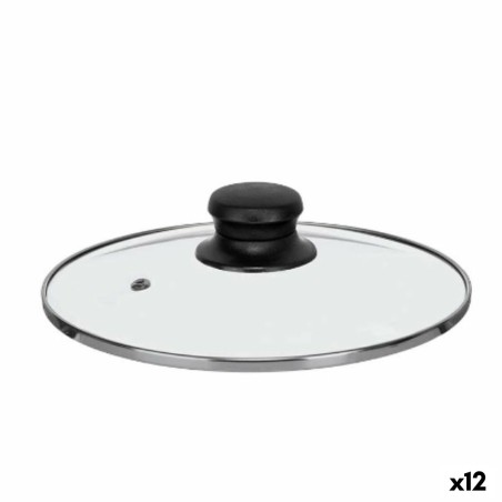 Coperchio per Pentola Kinvara CN-SW1304-20CM Trasparente Argentato Cristallo 20 cm (12 Unità)