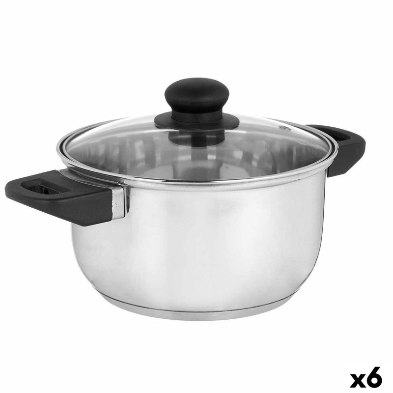 Casseruola con coperchio in vetro Kinvara 16689B1 Argentato 2,5 L 31 x 10,5 x 20 cm (6 Unità) Casseruola con coperchio in vetro Kinvara 16689B1 Argentato 2,5 L 31 x 10,5 x 20 cm (6 Unità)