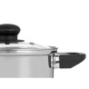Casseruola con coperchio in vetro Kinvara 16689B1 Argentato 2,5 L 31 x 10,5 x 20 cm (6 Unità)