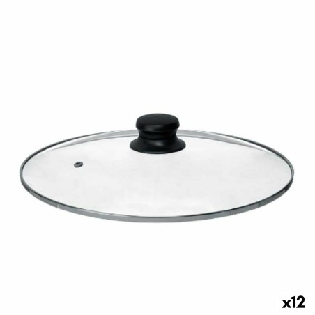 Coperchio per Pentola Kinvara CN-SW1304-28CM Trasparente Argentato Cristallo 28 cm (12 Unità)