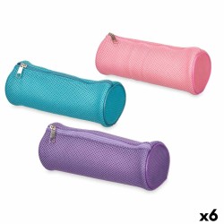 Astuccio Scuola Cilindrico Pincello 441 Azzurro Viola Rosa 22 x 8 x 8 cm Trapunta (6 Unità)
