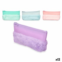 Astuccio Scuola Pincello 443 Azzurro Verde Viola Rosa 21 x 9 x 3 cm Pompon (12 Unità)