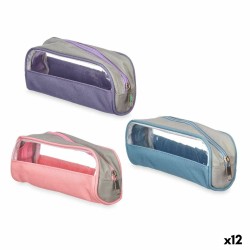 Astuccio Scuola Pincello 444 Azzurro Trasparente 23 x 5,5 x 8 cm (12 Unità)