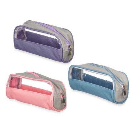 Astuccio Scuola Pincello 444 Azzurro Trasparente 23 x 5,5 x 8 cm (12 Unità)