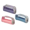 Astuccio Scuola Pincello 444 Azzurro Trasparente 23 x 5,5 x 8 cm (12 Unità)