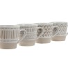 Set di Tazze da Caffè Home ESPRIT Bianco Beige Gres 180 ml