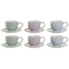 Set da Caffè DKD Home Decor Azzurro Bianco Verde Lilla Metallo Dolomite 180 ml