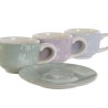 Set da Caffè DKD Home Decor Azzurro Bianco Verde Lilla Metallo Dolomite 180 ml
