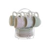 Set da Caffè DKD Home Decor Azzurro Bianco Verde Lilla Metallo Dolomite 180 ml