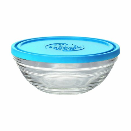 Porta Pranzo Rotondo con Coperchio Duralex FreshBox Azzurro 310 ml (12 Unità)