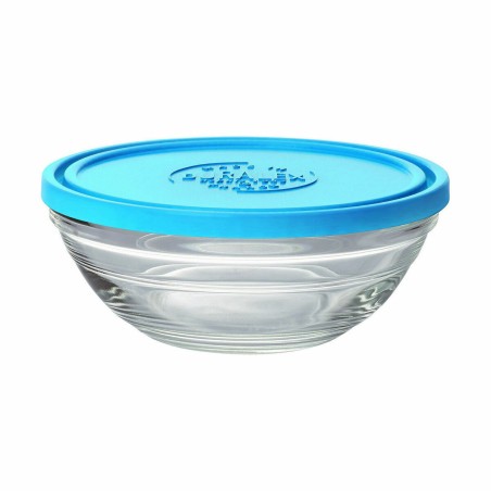 Porta Pranzo Rotondo con Coperchio Duralex FreshBox Azzurro 500 ml (12 Unità)