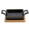 Casseruola per Servire le Tapas Kinvara 1277SJ4810 Marrone Nero Bambù Ferro 19 x 5 x 14 cm (12 Unità)
