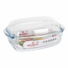 Casseruola con coperchio Quttin 63096 Vetro 32,8 x 19,7 x 13 cm (3L + 1,5L)
