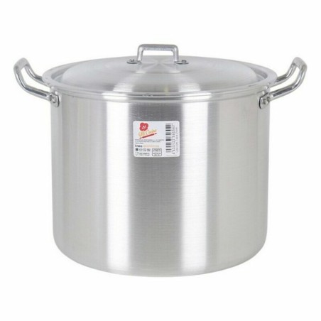 Pentola con Coperchio 39693 Ø 22 cm Argentato 6 L Alluminio 29 x 23 x 20 cm