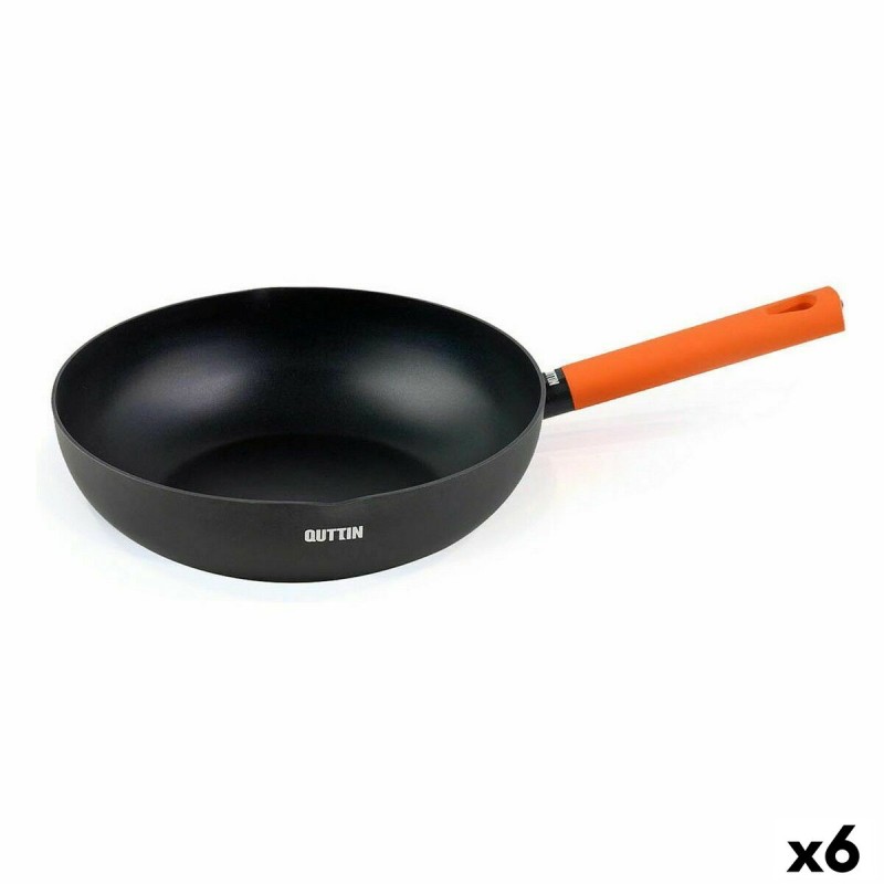 Padella Wok Quttin Gastro Nero Arancio 47 x 29 x 8 cm (6 Unità) Padella Wok Quttin Gastro Nero Arancio 47 x 29 x 8 cm (6 Unità)