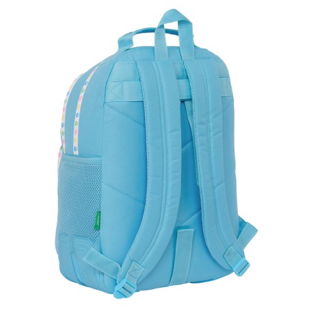 Zaino Scuola Benetton Spring Celeste 32 x 42 x 15 cm