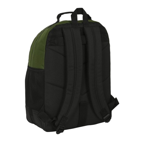 Zaino Scuola Safta Dark forest Nero Verde 32 x 42 x 15 cm