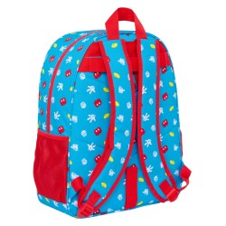 Zaino Scuola Mickey Mouse Clubhouse Fantastic Azzurro Rosso 33 x 42 x 14 cm
