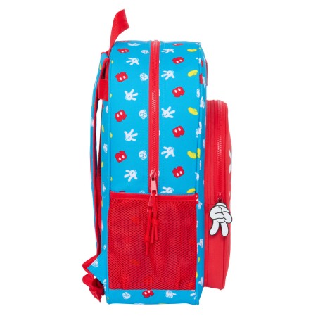 Zaino Scuola Mickey Mouse Clubhouse Fantastic Azzurro Rosso 33 x 42 x 14 cm